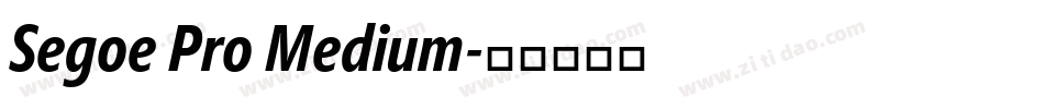 Segoe Pro Medium字体转换